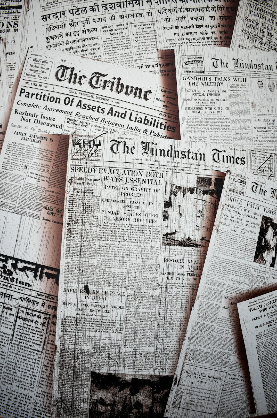 old newspaper clippings