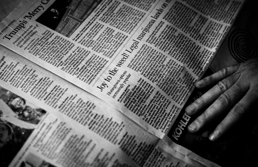 writer researching old newspapers